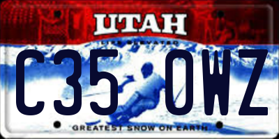 UT license plate C350WZ