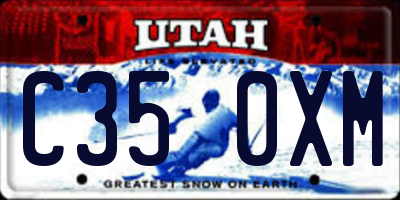 UT license plate C350XM