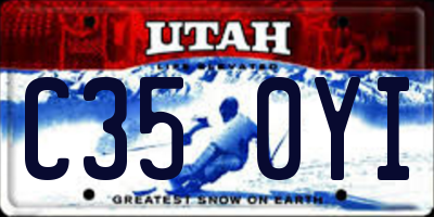 UT license plate C350YI