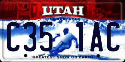 UT license plate C351AC