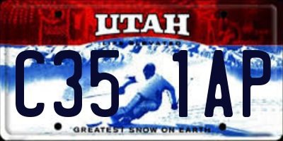 UT license plate C351AP