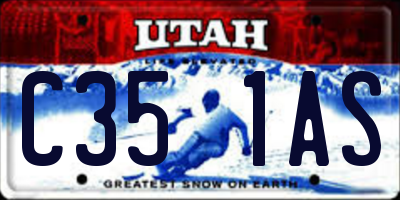 UT license plate C351AS