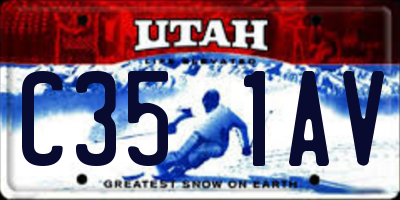 UT license plate C351AV