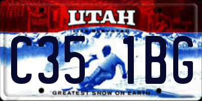 UT license plate C351BG