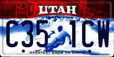 UT license plate C351CW