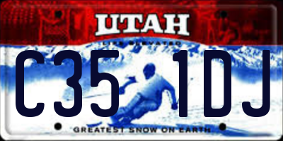UT license plate C351DJ