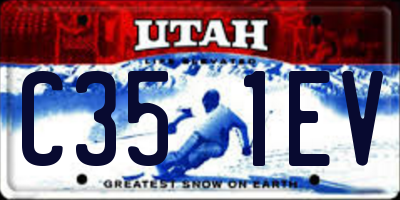 UT license plate C351EV