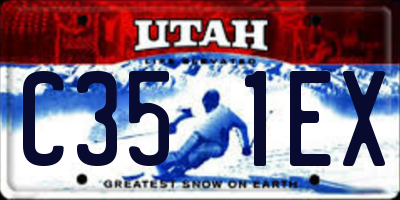 UT license plate C351EX