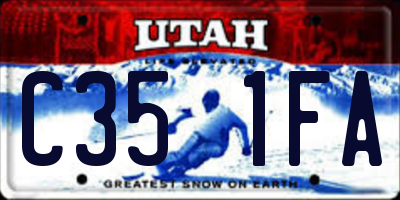 UT license plate C351FA