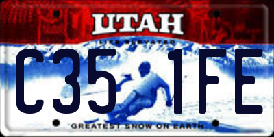 UT license plate C351FE