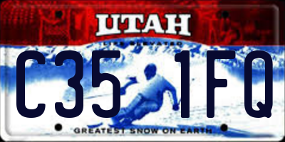 UT license plate C351FQ