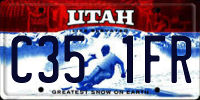UT license plate C351FR