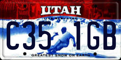 UT license plate C351GB