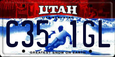UT license plate C351GL