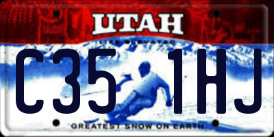UT license plate C351HJ