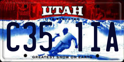 UT license plate C351IA