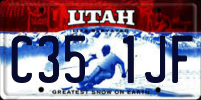 UT license plate C351JF
