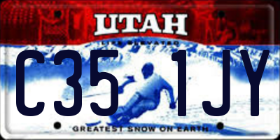 UT license plate C351JY