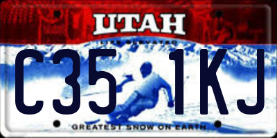 UT license plate C351KJ
