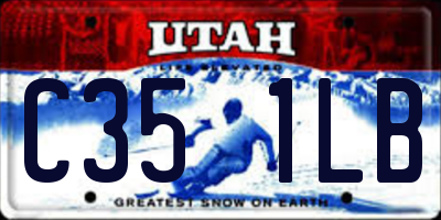 UT license plate C351LB
