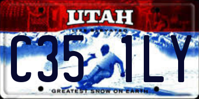 UT license plate C351LY