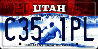 UT license plate C351PL