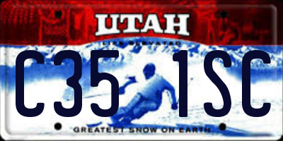 UT license plate C351SC