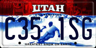 UT license plate C351SG