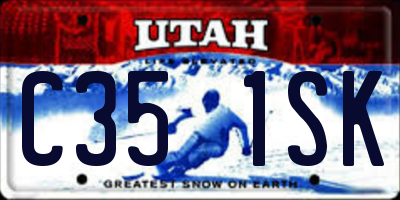 UT license plate C351SK