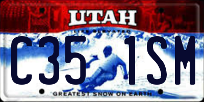 UT license plate C351SM