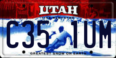 UT license plate C351UM