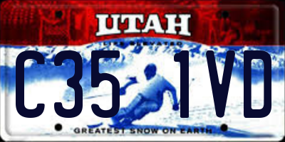 UT license plate C351VD