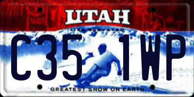 UT license plate C351WP