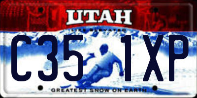 UT license plate C351XP