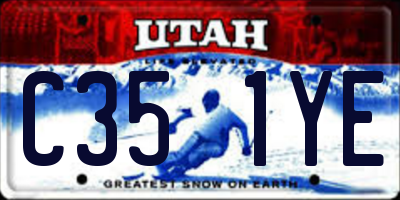 UT license plate C351YE