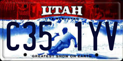 UT license plate C351YV