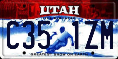 UT license plate C351ZM