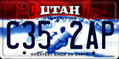 UT license plate C352AP