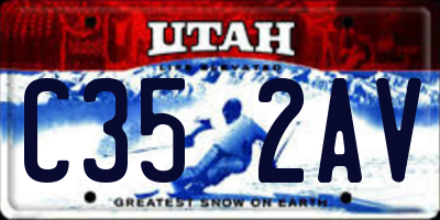 UT license plate C352AV
