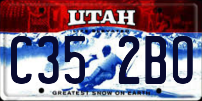 UT license plate C352BO