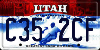 UT license plate C352CF