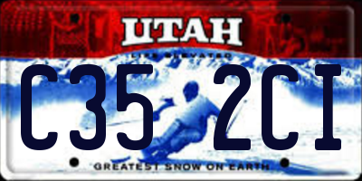 UT license plate C352CI