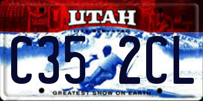 UT license plate C352CL