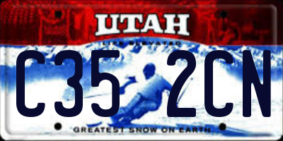 UT license plate C352CN
