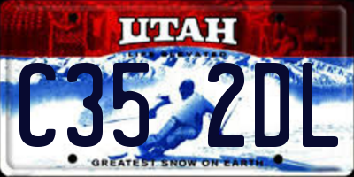 UT license plate C352DL