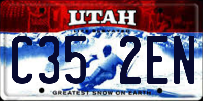 UT license plate C352EN