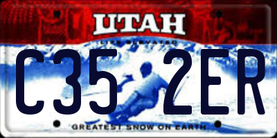 UT license plate C352ER