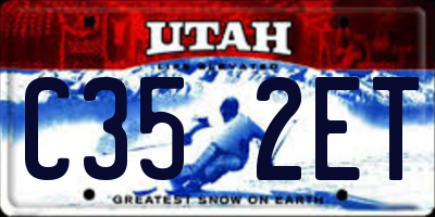 UT license plate C352ET