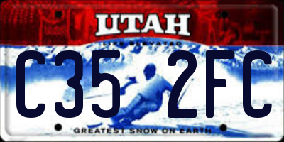 UT license plate C352FC