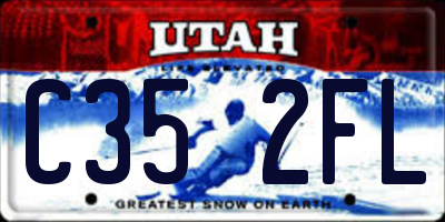 UT license plate C352FL
